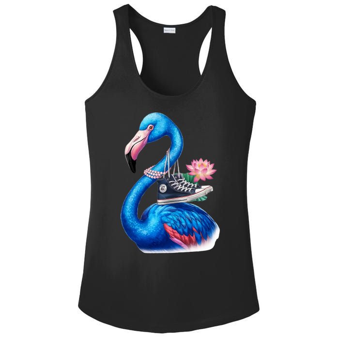 Kamala The Stylish Flamingo Takes Flight Ladies PosiCharge Competitor Racerback Tank