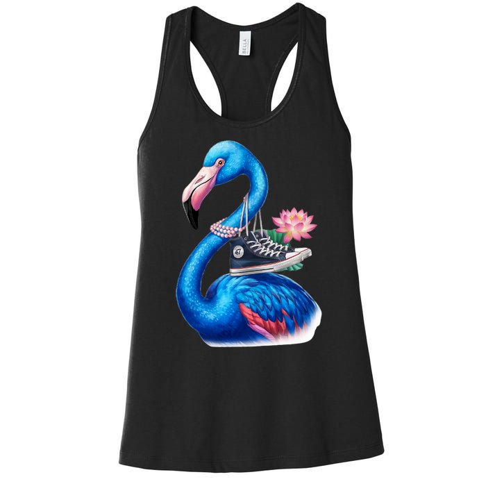 Kamala The Stylish Flamingo Takes Flight Women's Racerback Tank