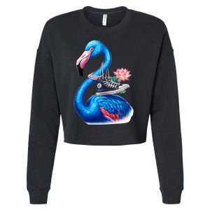 Kamala The Stylish Flamingo Takes Flight Cropped Pullover Crew