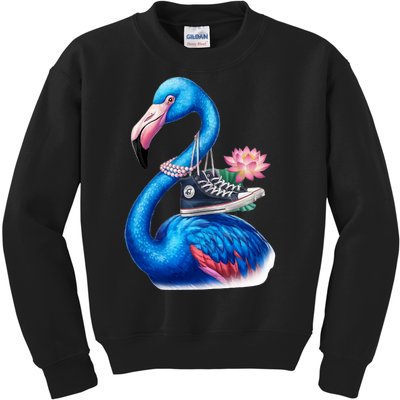 Kamala The Stylish Flamingo Takes Flight Kids Sweatshirt