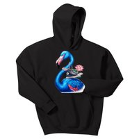 Kamala The Stylish Flamingo Takes Flight Kids Hoodie