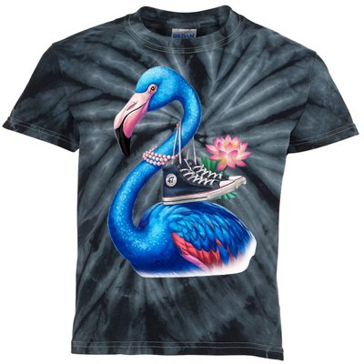 Kamala The Stylish Flamingo Takes Flight Kids Tie-Dye T-Shirt