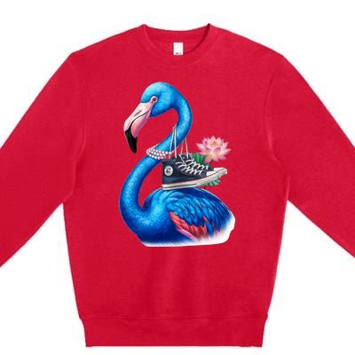 Kamala The Stylish Flamingo Takes Flight Premium Crewneck Sweatshirt