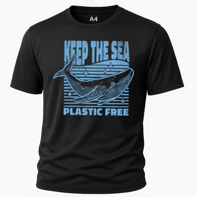 Keep The Sea Plastic Free Blue Whale In Ocean Scientist Cute Gift Performance Shirt