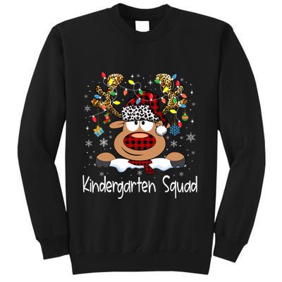 Kindergarten Teacher Squad Reindeer Funny Teacher Christmas Xmas Pajamas Sweatshirt