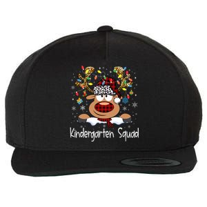 Kindergarten Teacher Squad Reindeer Funny Teacher Christmas Xmas Pajamas Wool Snapback Cap