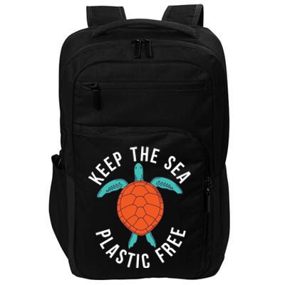 Keep The Sea Plastic Free Cute Sea Turtle Lover Meaningful Gift Impact Tech Backpack