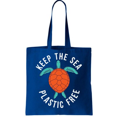 Keep The Sea Plastic Free Cute Sea Turtle Lover Meaningful Gift Tote Bag