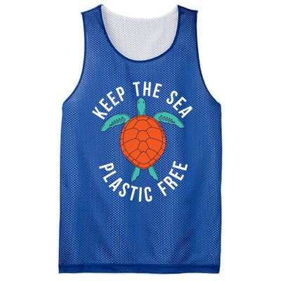 Keep The Sea Plastic Free Cute Sea Turtle Lover Meaningful Gift Mesh Reversible Basketball Jersey Tank