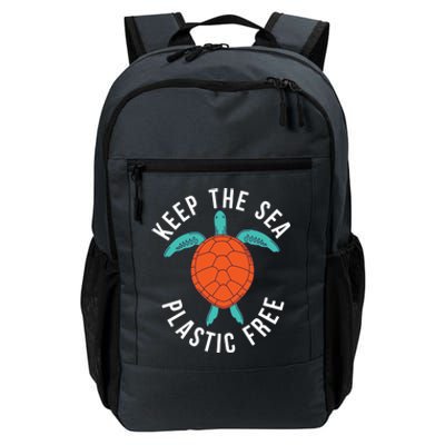 Keep The Sea Plastic Free Cute Sea Turtle Lover Meaningful Gift Daily Commute Backpack