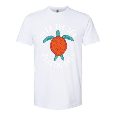 Keep The Sea Plastic Free Cute Sea Turtle Lover Meaningful Gift Softstyle CVC T-Shirt