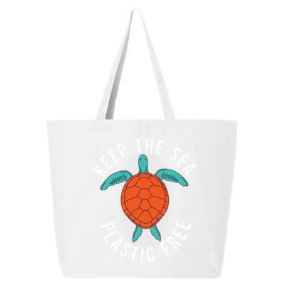 Keep The Sea Plastic Free Cute Sea Turtle Lover Meaningful Gift 25L Jumbo Tote