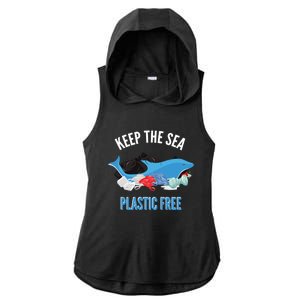 Keep The Sea Plastic Free Design Environt Dolphin Gift Ladies PosiCharge Tri-Blend Wicking Draft Hoodie Tank