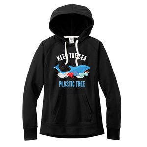 Keep The Sea Plastic Free Design Environt Dolphin Gift Women's Fleece Hoodie