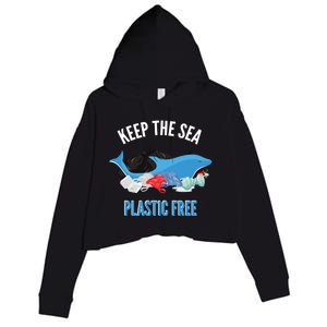 Keep The Sea Plastic Free Design Environt Dolphin Gift Crop Fleece Hoodie