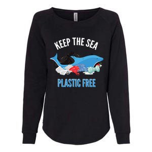 Keep The Sea Plastic Free Design Environt Dolphin Gift Womens California Wash Sweatshirt