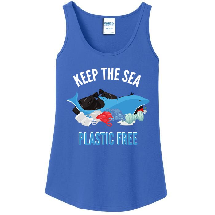 Keep The Sea Plastic Free Design Environt Dolphin Gift Ladies Essential Tank