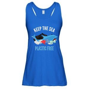 Keep The Sea Plastic Free Design Environt Dolphin Gift Ladies Essential Flowy Tank