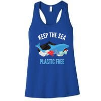 Keep The Sea Plastic Free Design Environt Dolphin Gift Women's Racerback Tank