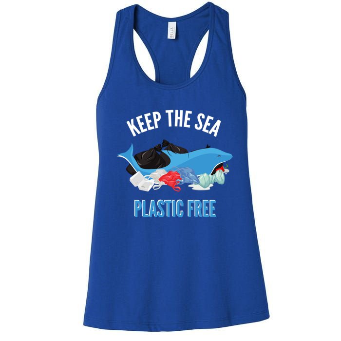 Keep The Sea Plastic Free Design Environt Dolphin Gift Women's Racerback Tank