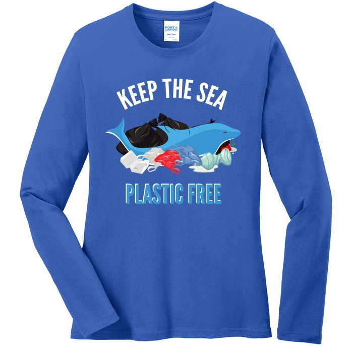 Keep The Sea Plastic Free Design Environt Dolphin Gift Ladies Long Sleeve Shirt