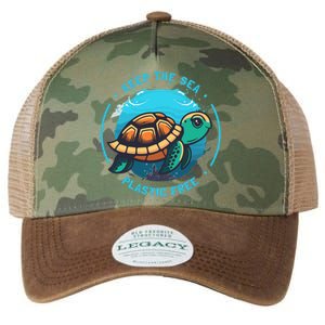 Keep The Sea Plastic Free Earth Day Save Sea Turtle Funny Gift Legacy Tie Dye Trucker Hat