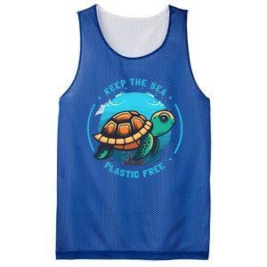 Keep The Sea Plastic Free Earth Day Save Sea Turtle Funny Gift Mesh Reversible Basketball Jersey Tank