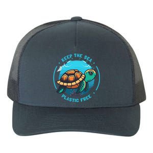 Keep The Sea Plastic Free Earth Day Save Sea Turtle Funny Gift Yupoong Adult 5-Panel Trucker Hat