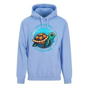 Keep The Sea Plastic Free Earth Day Save Sea Turtle Funny Gift Unisex Surf Hoodie