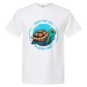 Keep The Sea Plastic Free Earth Day Save Sea Turtle Funny Gift Garment-Dyed Heavyweight T-Shirt