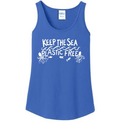 Keep The Sea Plastic Free Earth Day Reduce Reuse Recycle Gift Ladies Essential Tank