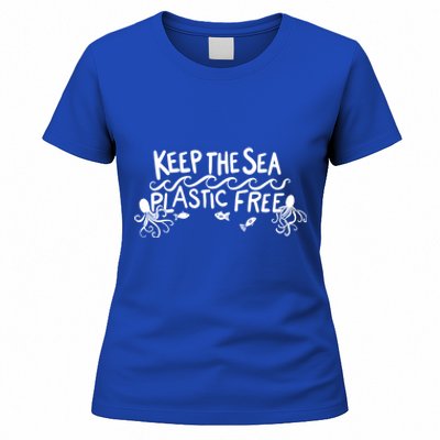 Keep The Sea Plastic Free Earth Day Reduce Reuse Recycle Gift Women's T-Shirt