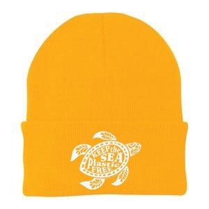 Keep The Sea Plastic Free Vero Beach Florida Knit Cap Winter Beanie