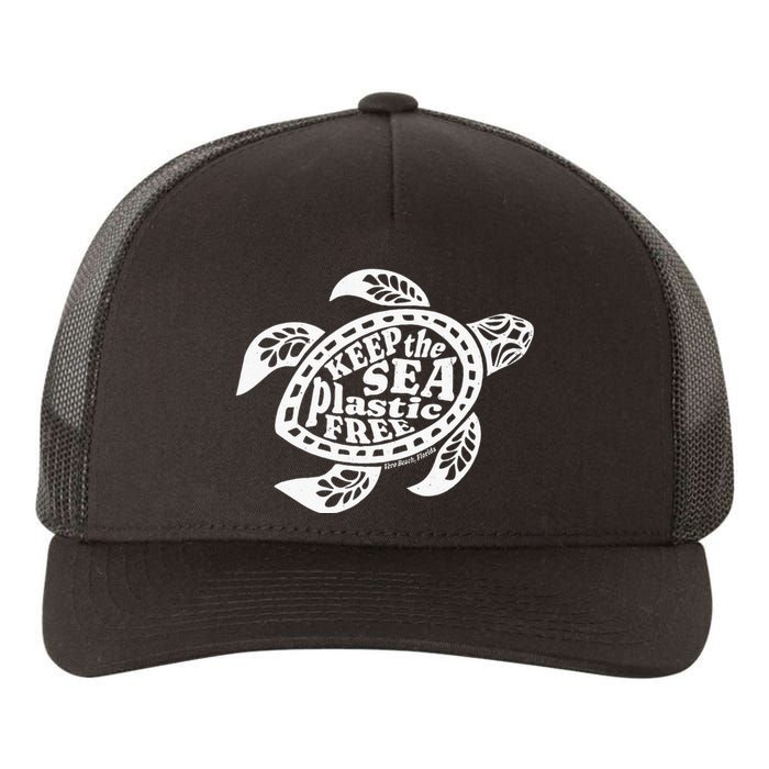 Keep The Sea Plastic Free Vero Beach Florida Yupoong Adult 5-Panel Trucker Hat