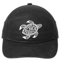 Keep The Sea Plastic Free Vero Beach Florida 7-Panel Snapback Hat