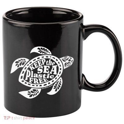 Keep The Sea Plastic Free Vero Beach Florida 11oz C Handle Ceramic Mug