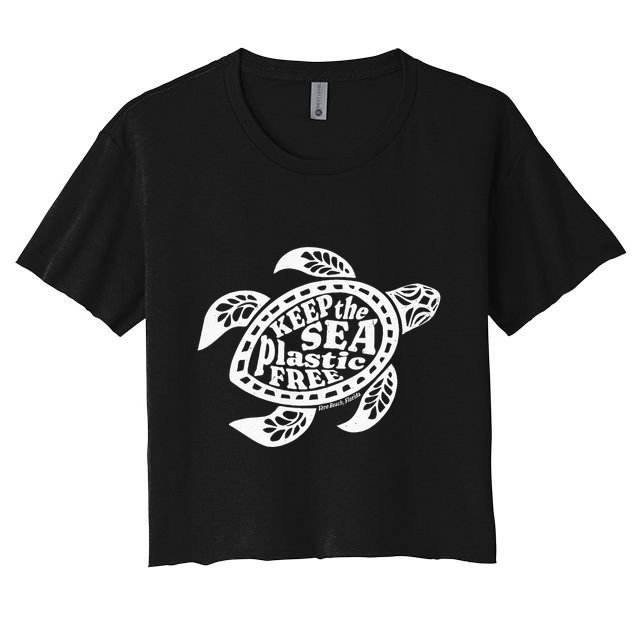 Keep The Sea Plastic Free Vero Beach Florida Crop Top