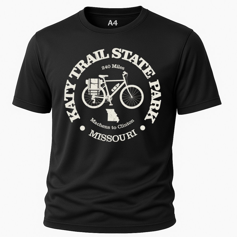 Katy Trail State Vintage Cycling State Park Missouri Bike Cooling Performance Crew T-Shirt