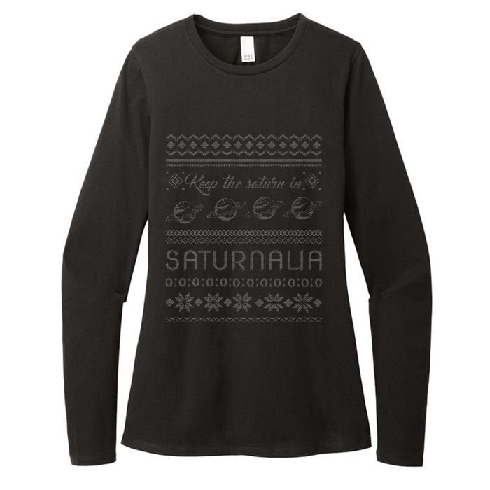 Keep The Saturn In Saturnalia Roman Ugly Christmas Womens CVC Long Sleeve Shirt