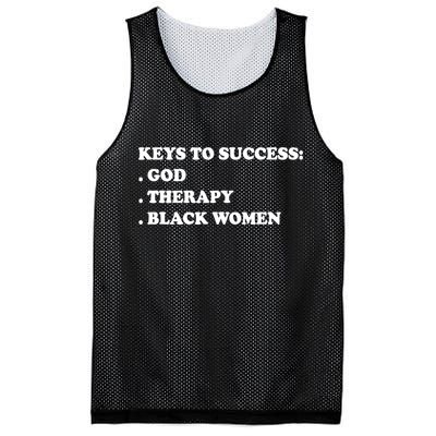 Keys To Success God Therapy Black Women Mesh Reversible Basketball Jersey Tank