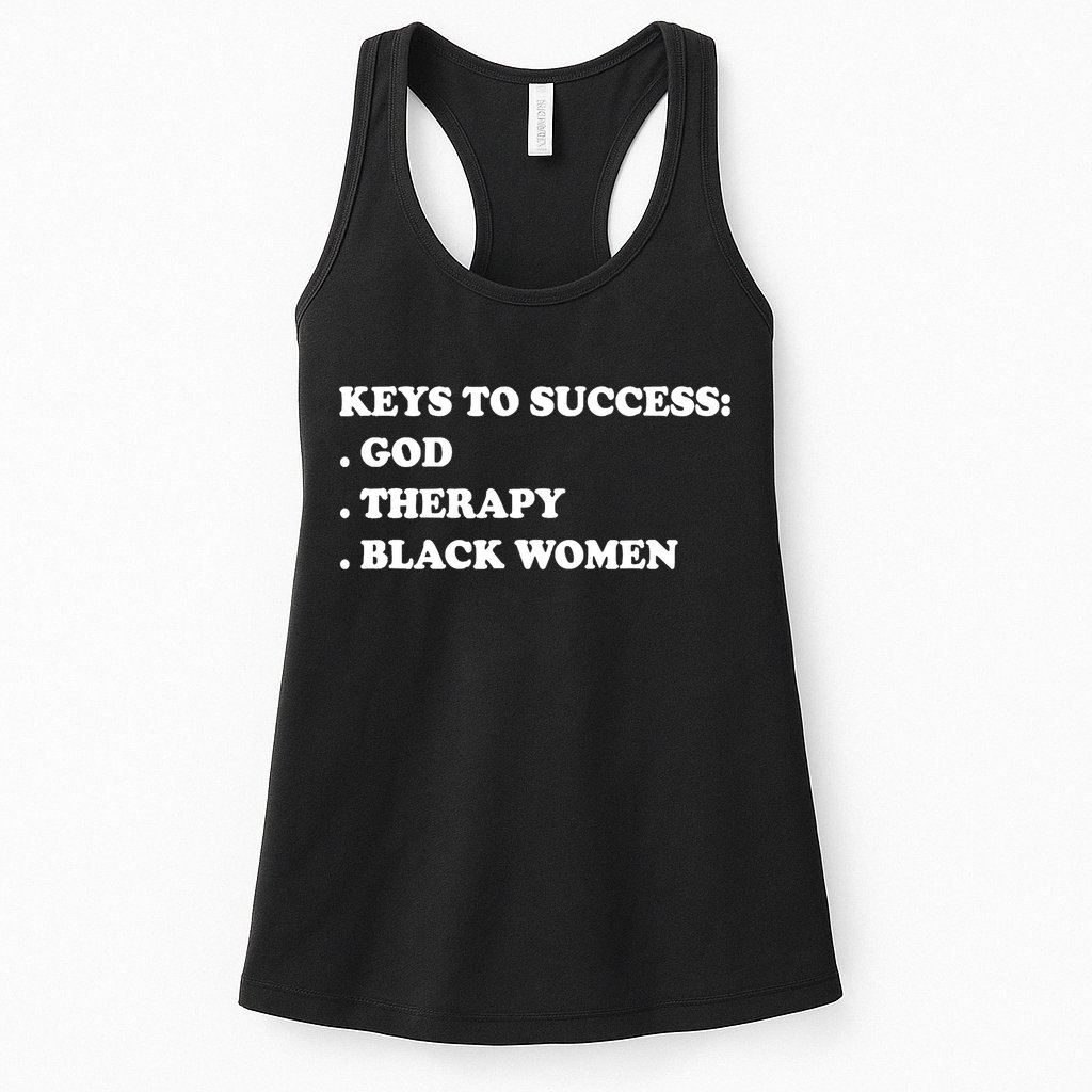 Keys To Success God Therapy Black Women Womens Tank Top