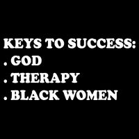 Keys To Success God Therapy Black Women Zip Tote Bag