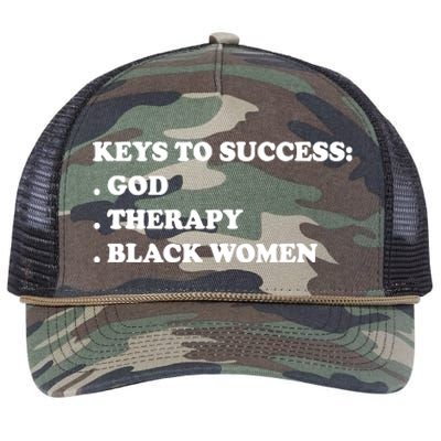 Keys To Success God Therapy Black Women Retro Rope Trucker Hat Cap