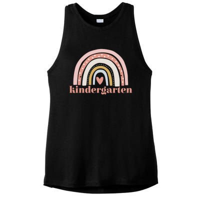 Kindergarten Teacher Student Cute Rainbow Back To School Cool Gift Ladies PosiCharge Tri-Blend Wicking Tank