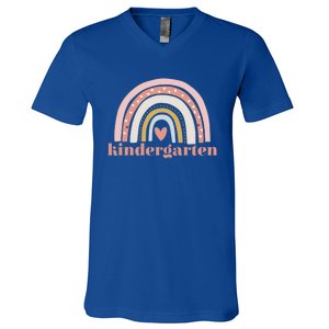 Kindergarten Teacher Student Cute Rainbow Back To School Cool Gift V-Neck T-Shirt