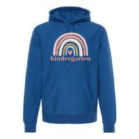 Kindergarten Teacher Student Cute Rainbow Back To School Cool Gift Premium Hoodie