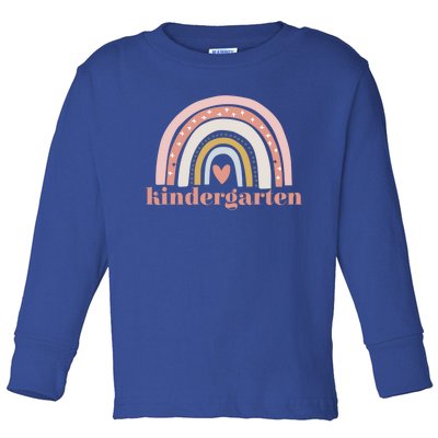 Kindergarten Teacher Student Cute Rainbow Back To School Gift Toddler Long Sleeve Shirt