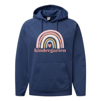 Kindergarten Teacher Student Cute Rainbow Back To School Gift Performance Fleece Hoodie