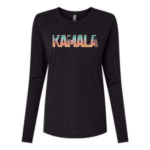 Kamala Tropical Sunset Vibes Design Womens Cotton Relaxed Long Sleeve T-Shirt