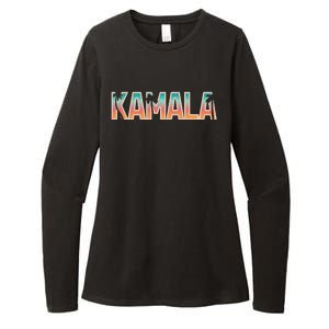 Kamala Tropical Sunset Vibes Design Womens CVC Long Sleeve Shirt